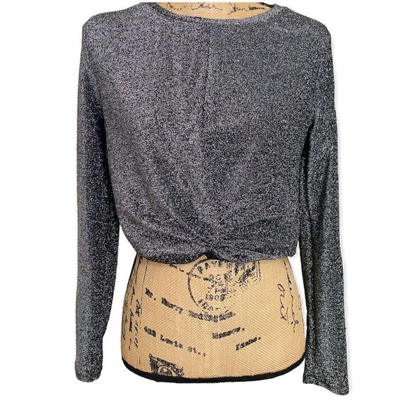 Heart & Hips Sparkly Long sleeve crop top - Picture 1 of 11